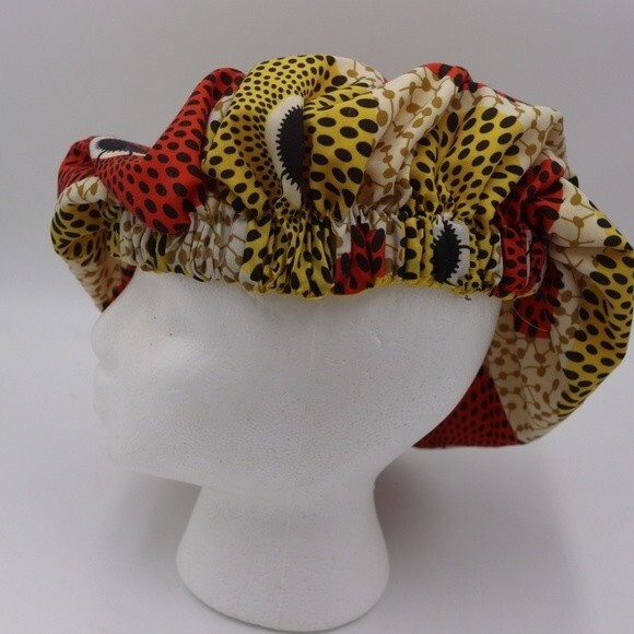 Vintage Slouchy Funky Retro Print Beret Hat - Picture 2 of 8